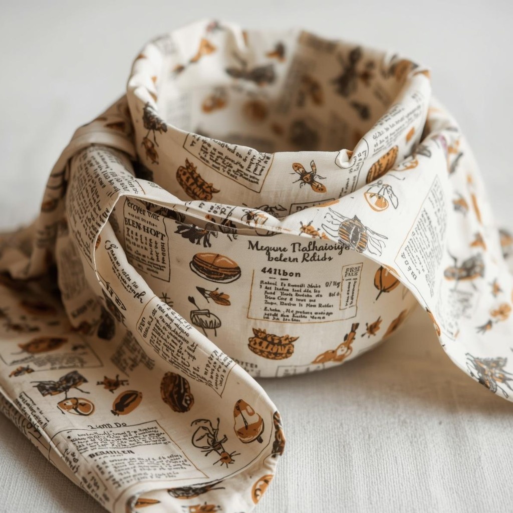 Beeswax food wraps with recipe patterns